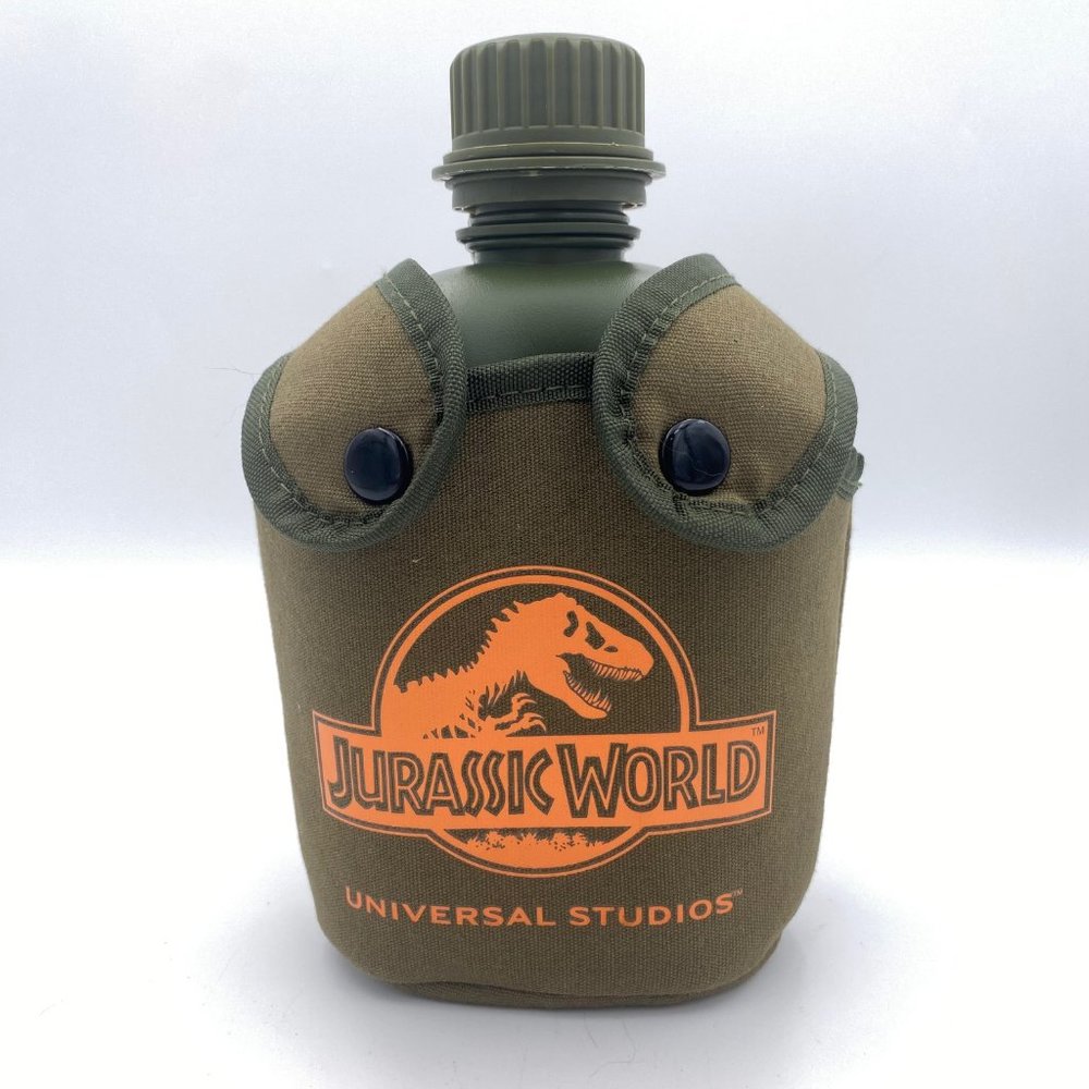 Universal Studios Exclusive Jurassic World Canteen Water Jug Green Souvenir